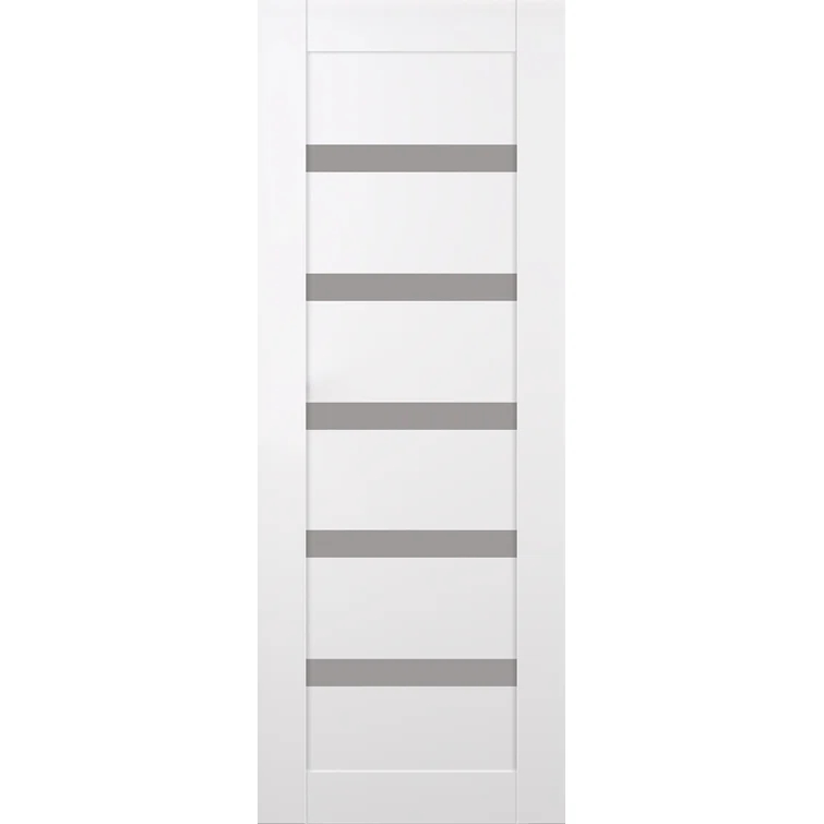 Belldinni Leora Paneled Manufactured Wood and Glass Standard Door Slab