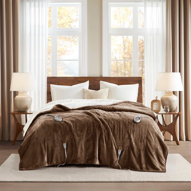 Woolrich Heated Plush to Berber Blanket