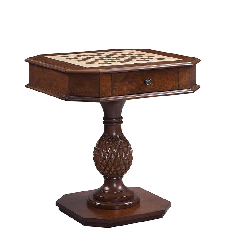 Benzara Benzara 28'' L Solid + Manufactured Wood Checkers Game Set