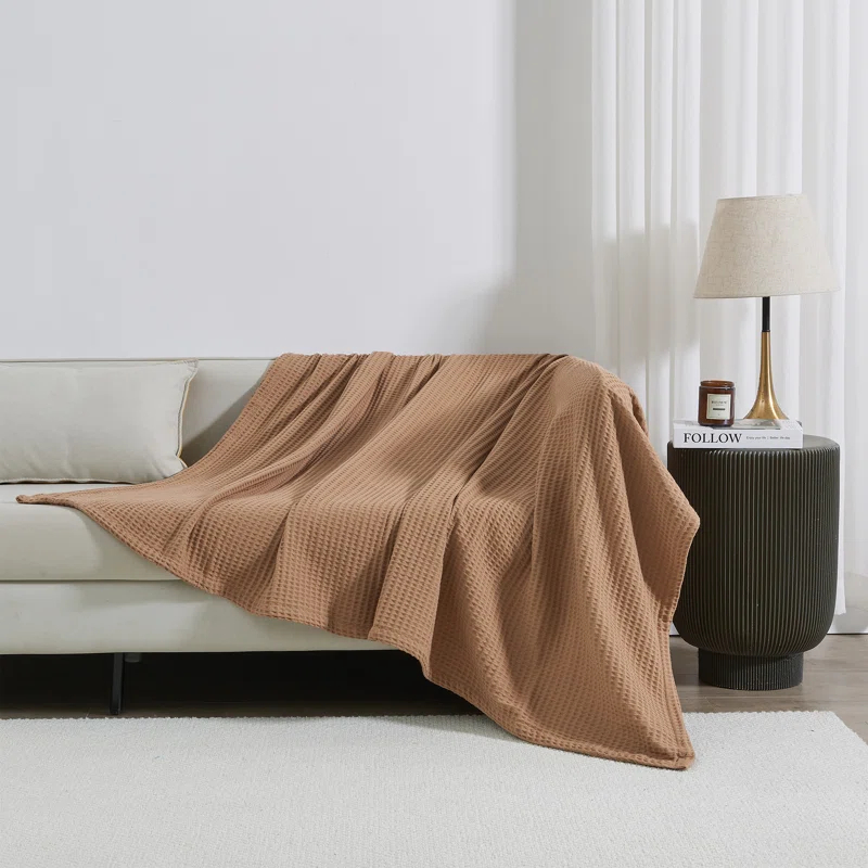 100% Cotton Waffle Weave Blanket