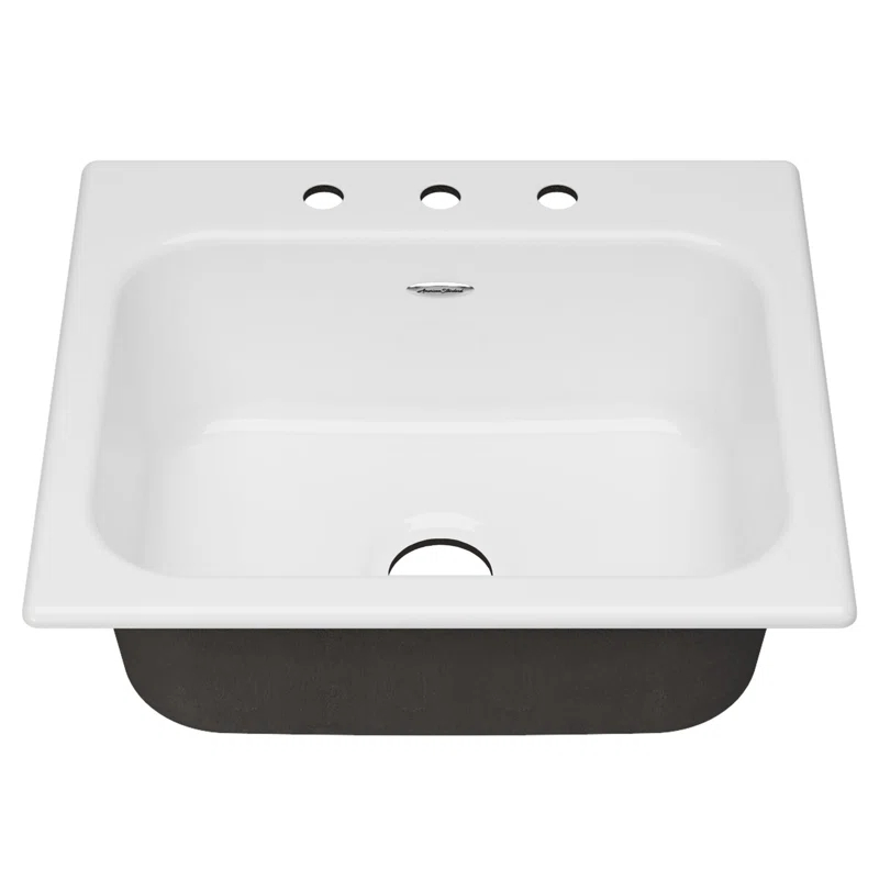 American Standard 77SB25223.308 Quince 25'' L Drop-In Single Bowl Cast Iron Kitchen Sink