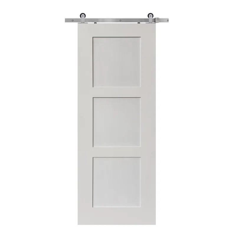 Barndoorz Solid + Manufactured Wood Matte without Installation Hardware Kit Barn Door