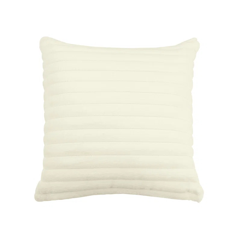 Furry Faux Fur Reversible Throw Pillow