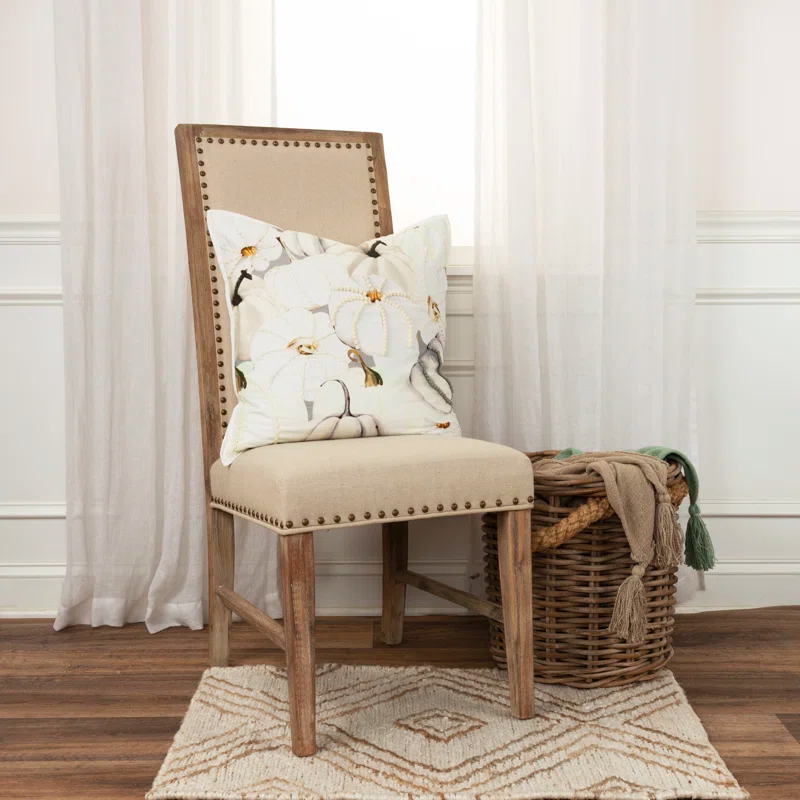 Rizzy Home Embroidered Cotton Throw Pillow