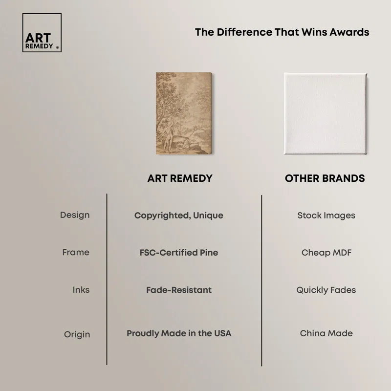 Art Remedy Unveiled in Nature Canvas Vintage Landscape Art by Art Remedy