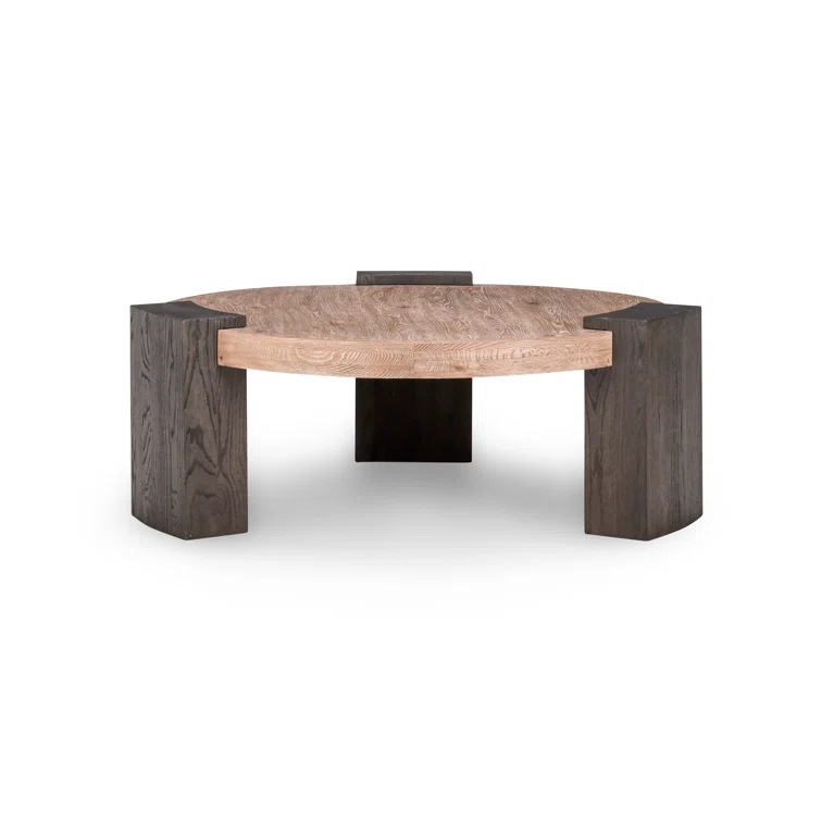 Classic Home Rio Wood Round Coffee Table In Dark Brown