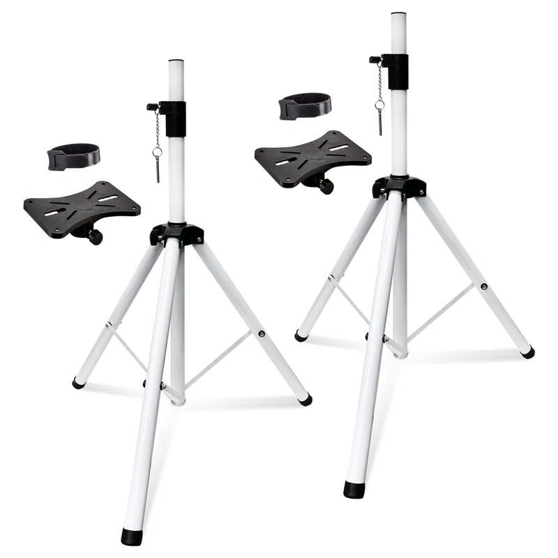 Arlmont & Co. 5 Core Speaker Stand Height Adjustable PA DJ Tripod Studio Monitor Stands w 35mm Compatible Insert