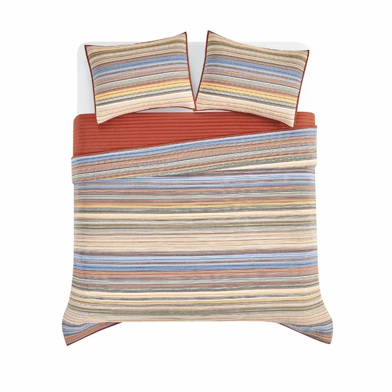 Oceanfront Resort Naples Yarn Dye Stripe Quilt Set