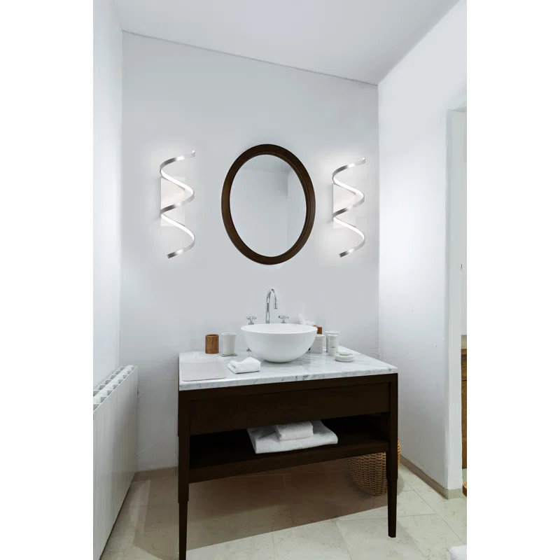 Kuzco Lighting Synergy Steel LED Flush Mounted Sconce