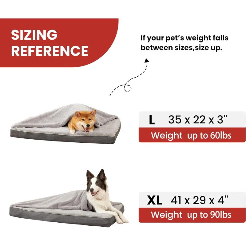 PETORREY Orthopedic Faux Leather Pet Bed