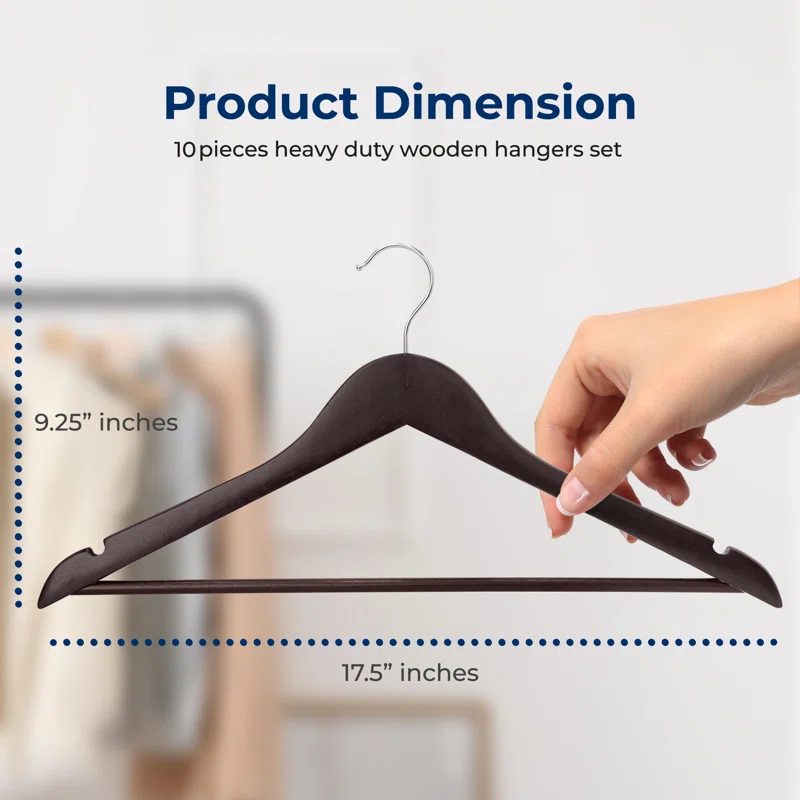SereneLife Non-Slip Standard Hanger