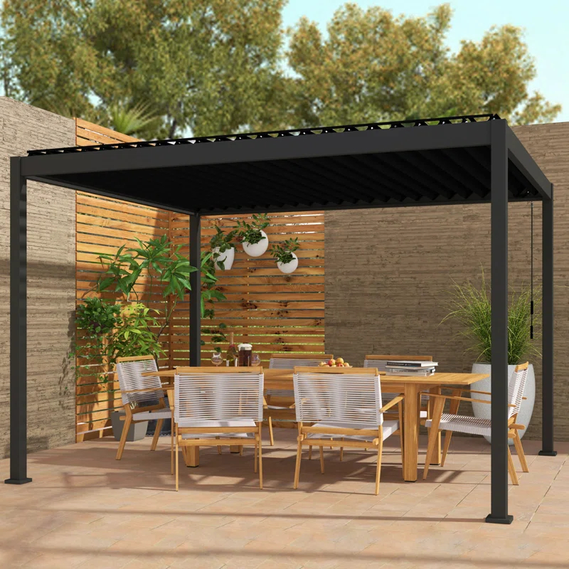 Mirador 80/88S Metal Frame Pergola with Adjustable Louvered Roof