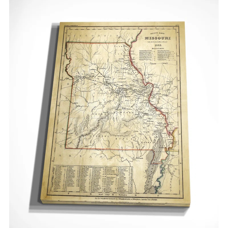 Wexford Home " Antique Map Missouri II "