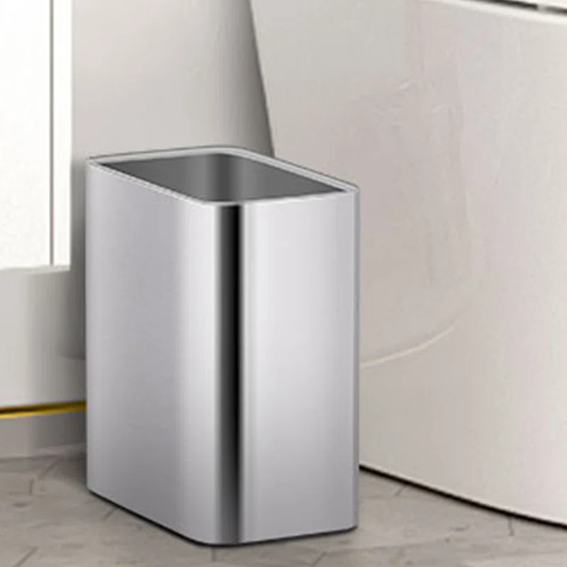 Stainless Steel Open-Top Trash Can - 2.1 Gallons