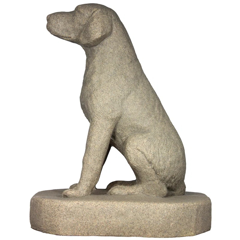 Rosalind Wheeler Etta Dog Plastic Garden Statue