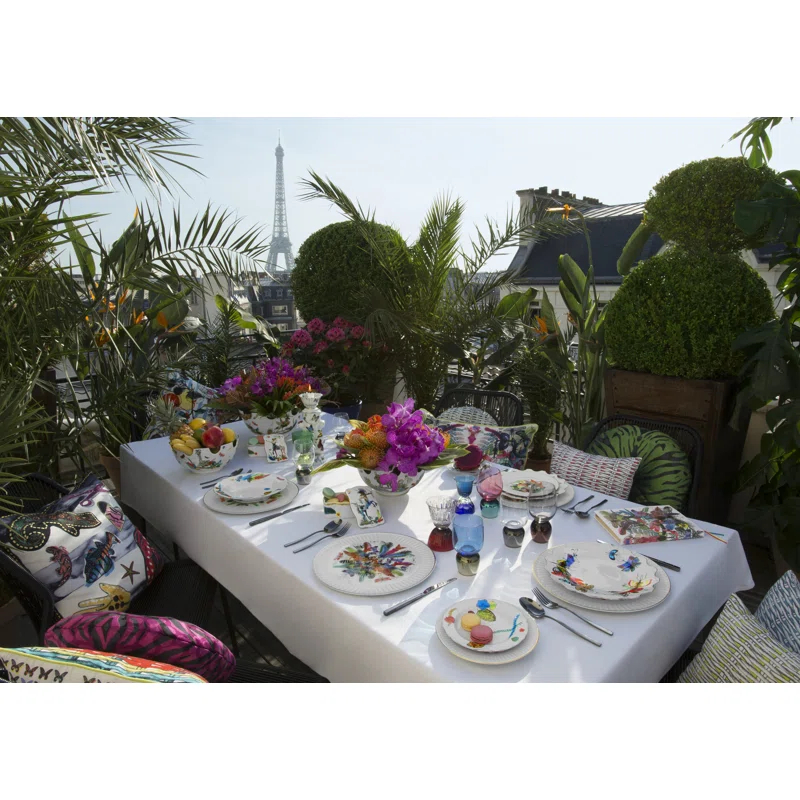 Caribe 5 Piece Handmade Porcelain China Dinnerware Set