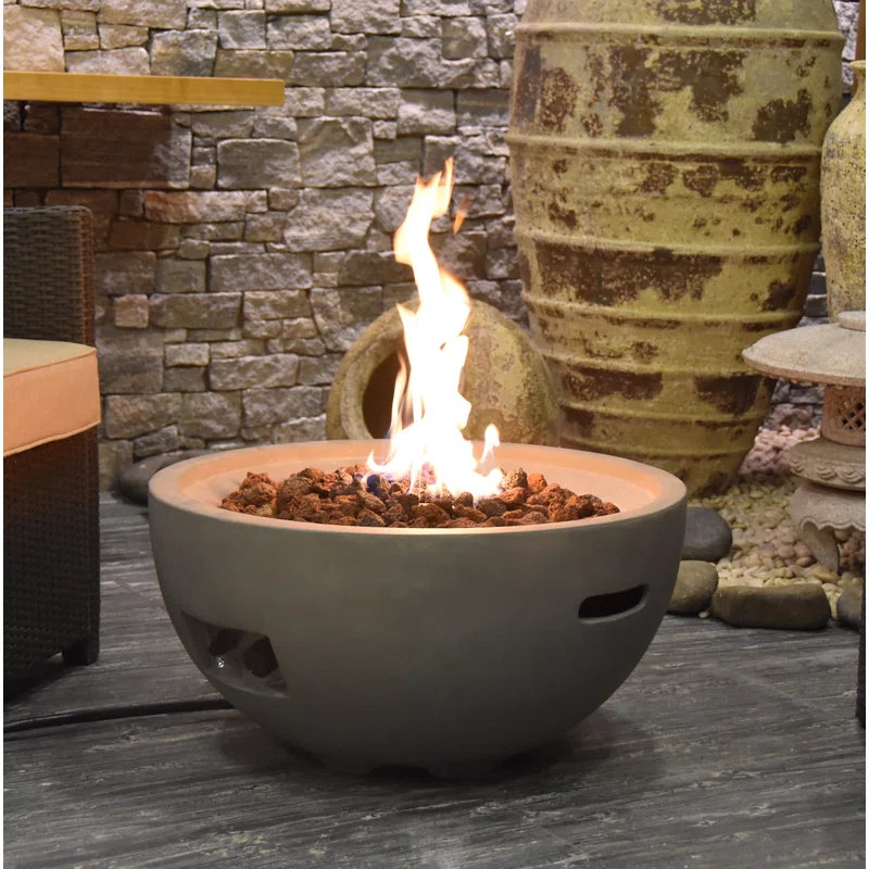 Modeno Nantucket 27" Liquid Propane Concrete Fire Bowl