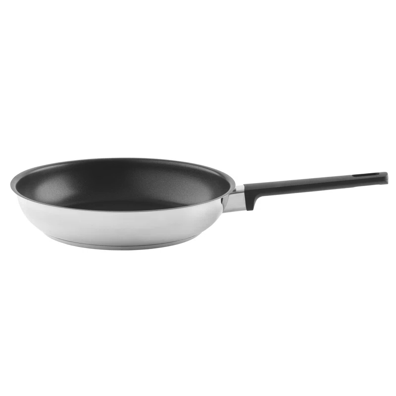 BergHOFF BergHOFF Gem Downdraft 3Pc 18/10 Stainless Steel Fry Pan Set With Black Handles