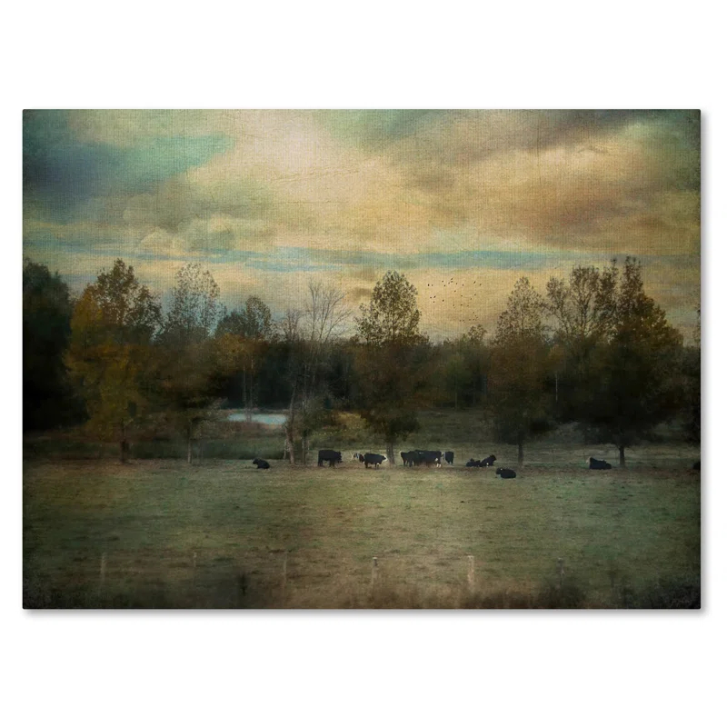 Trademark Fine Art Jai Johnson " Sunrise On The Farm " by Jai Johnson