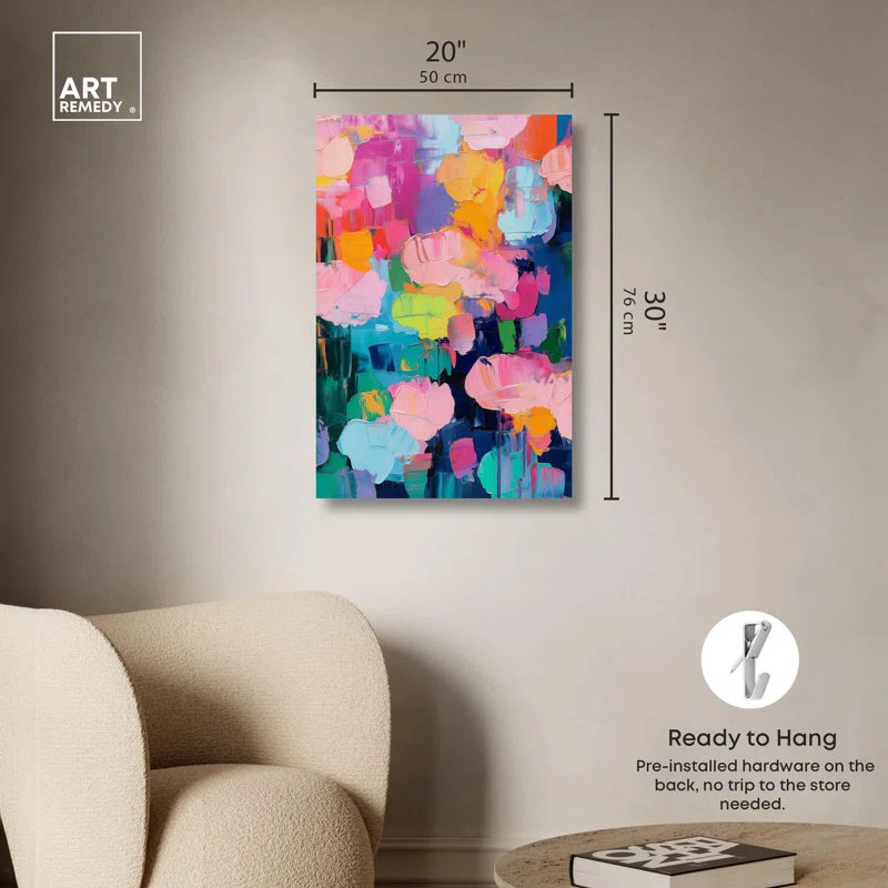 Art Remedy Glide of Colors Canvas Modern Color Abstract by Art Remedy