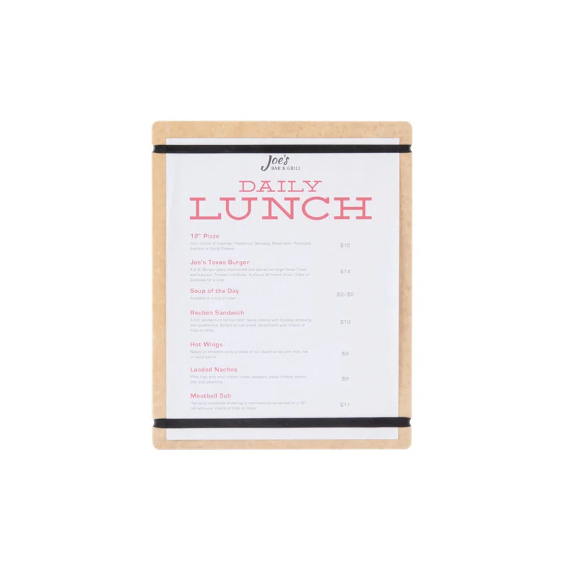 Cal-Mil Menu Board with Flex Bands