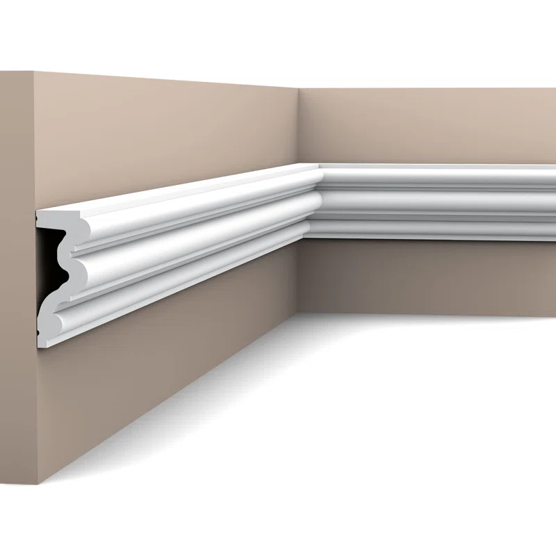 1-3/8 in D x 3-1/4 in W x 78-3/4 in L Primed White Plain Polyurethane Panel Moulding (Set of 3)
