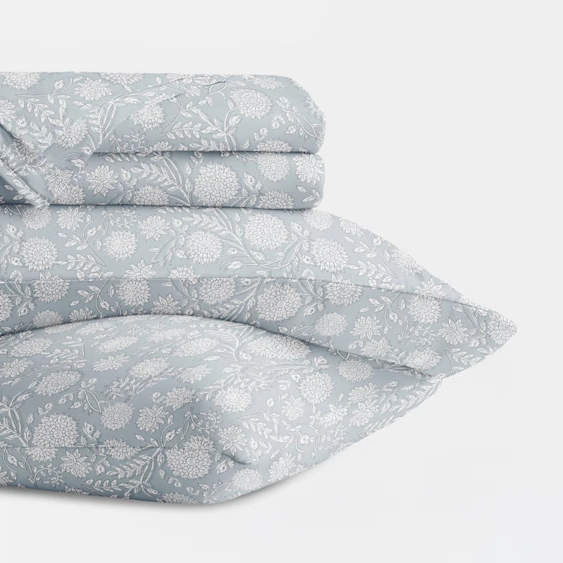 Becky Cameron 4 Piece 300 TC Patterned Cotton Sheet Set