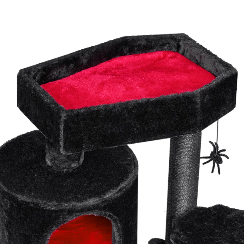 Gothic Cat Tree with Coffin, Gothic Cat Tower with Condo