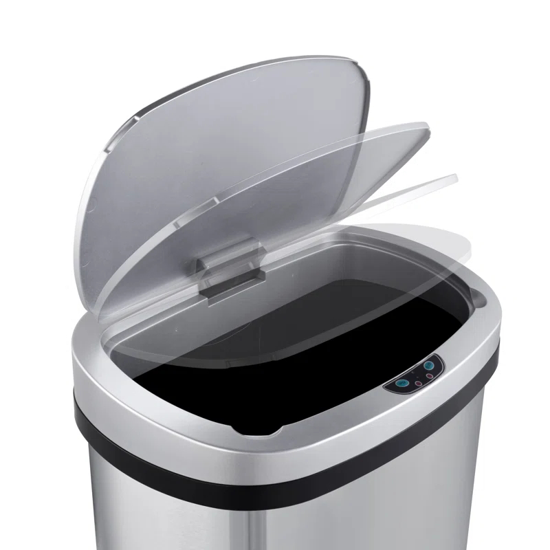 Innovaze Innovaze Stainless Steel 15.85 Gallon Oval Motion Sensor Trash Can