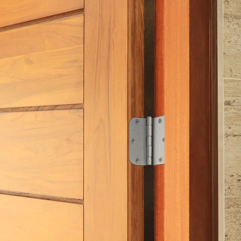 Design House Door Hinge In Satin Brass, 3.5-Inch, 5/8-Inch Radius, 9-Pack (Set of 9)