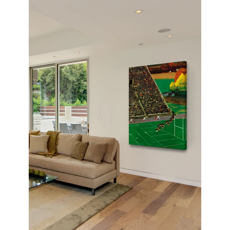 Marmont Hill Onto the Field by John Falter Print on Wrapped Canvas