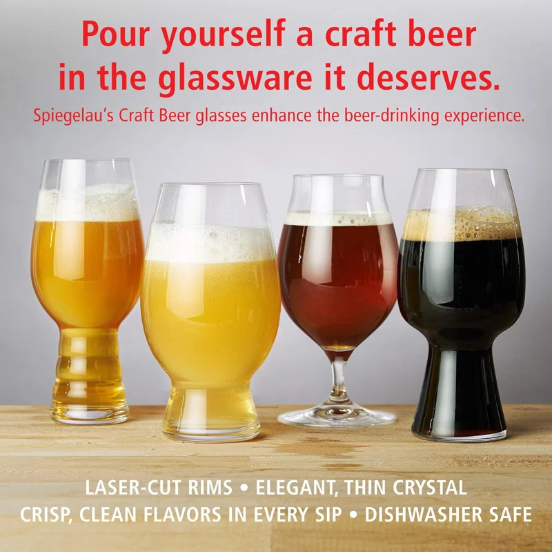 Spiegelau 26.5oz. Crystal Craft Beer Glass Set (Set of 4)