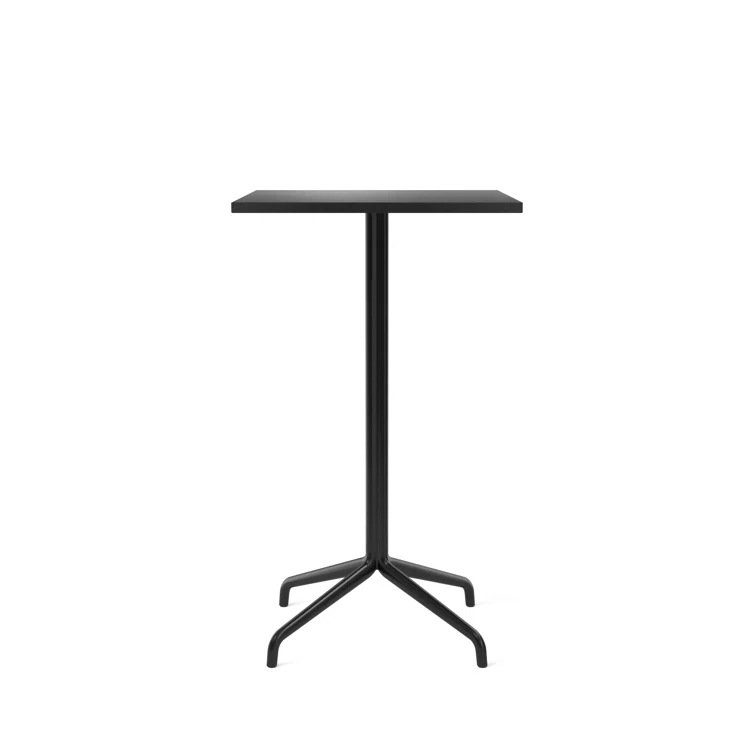 Charcoal Linoleum and Marble Rectangular Extendable Bar Table
