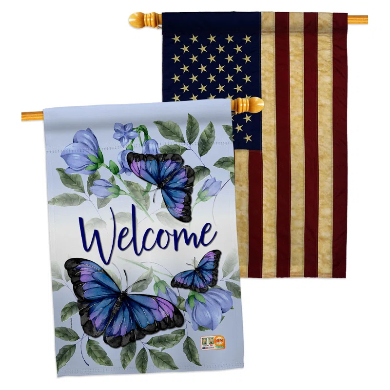 Breeze Decor Double Sided 40'' H x 28'' W Polyester House Flag