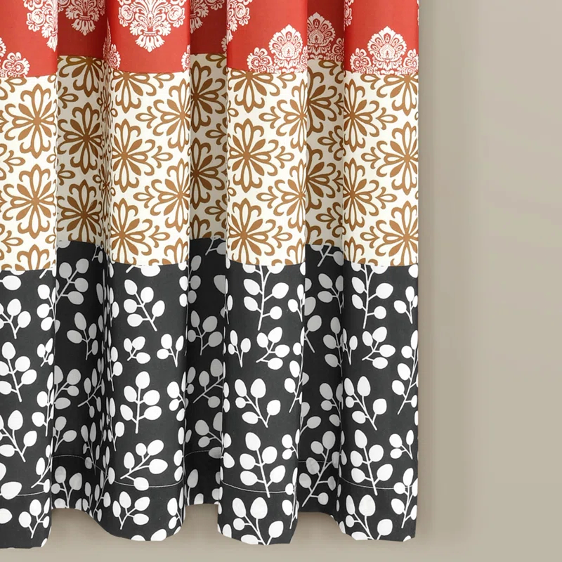 Lush Decor Bohemian Semi-Sheer Curtain Panel