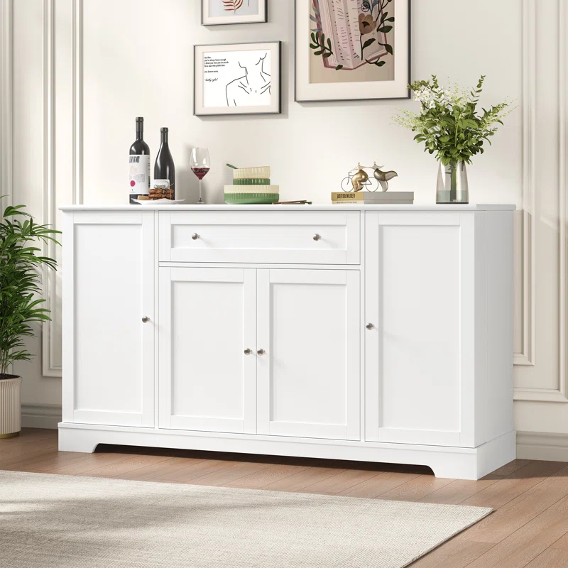 George Oliver 54'' Wide Sideboard with Pantry Doors, Adjustable Shelves and Large Drawer  & Reviews | Wayfair