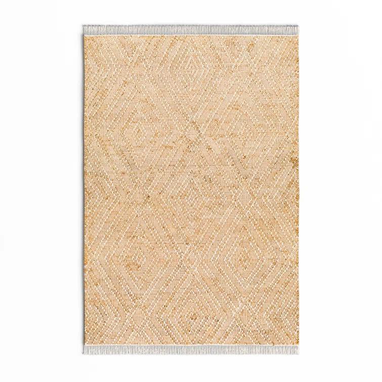 Birch Lane™ Sal Geometric Flatweave Area Rug in Khaki