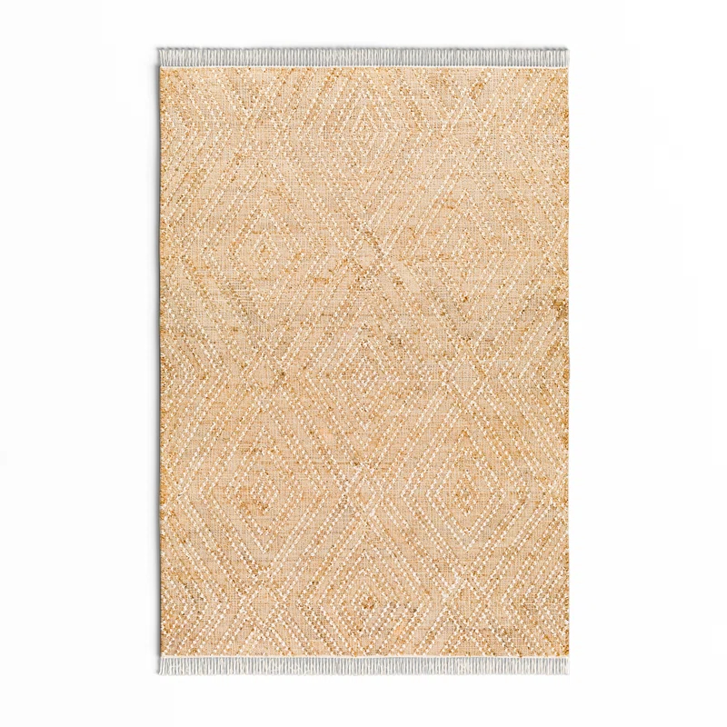 Birch Lane™ Sal Geometric Flatweave Area Rug in Khaki