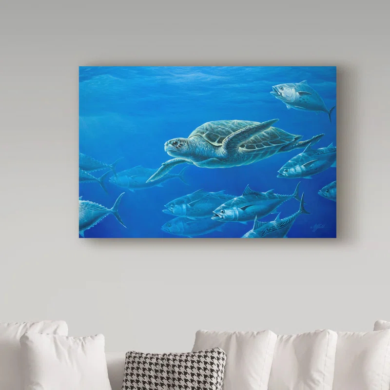 Trademark Fine Art Wilhelm Goebel Sea Turtle - Wrapped Canvas Graphic Art Print | Wayfair