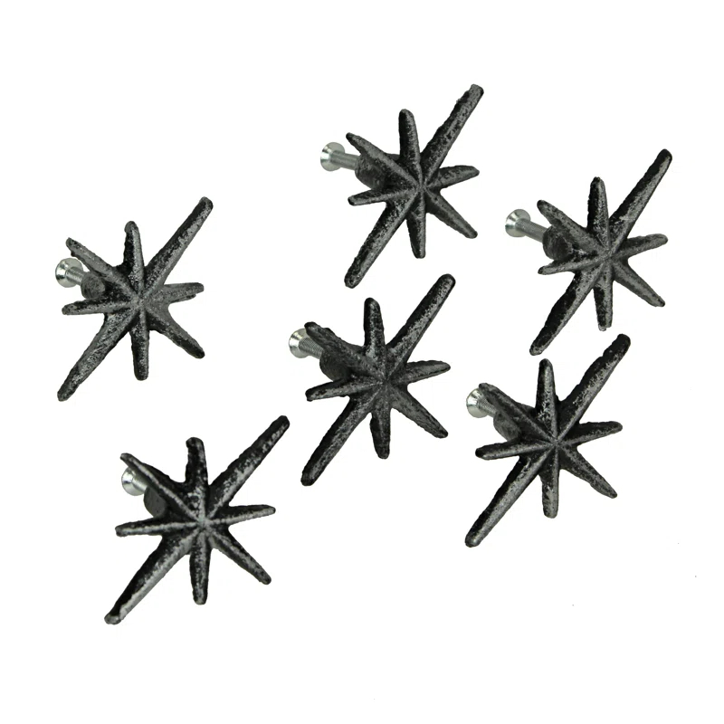 Zeckos Oversized Hand Painted 2 1/4" Novelty Knob Multipack (Set of 6)