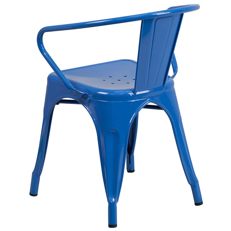 Flash Furniture Hucheson Metal Indoor-Outdoor Chair with Arms