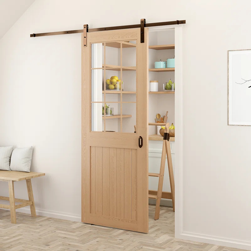 Quiet Glide Soft Close Standard Single Barn Door Hardware Kit (Door Not Included)