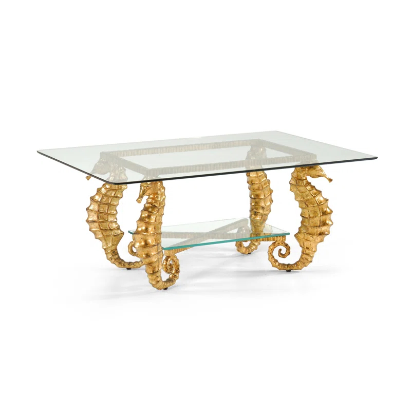 Seahorse Glass Top Coffee Table
