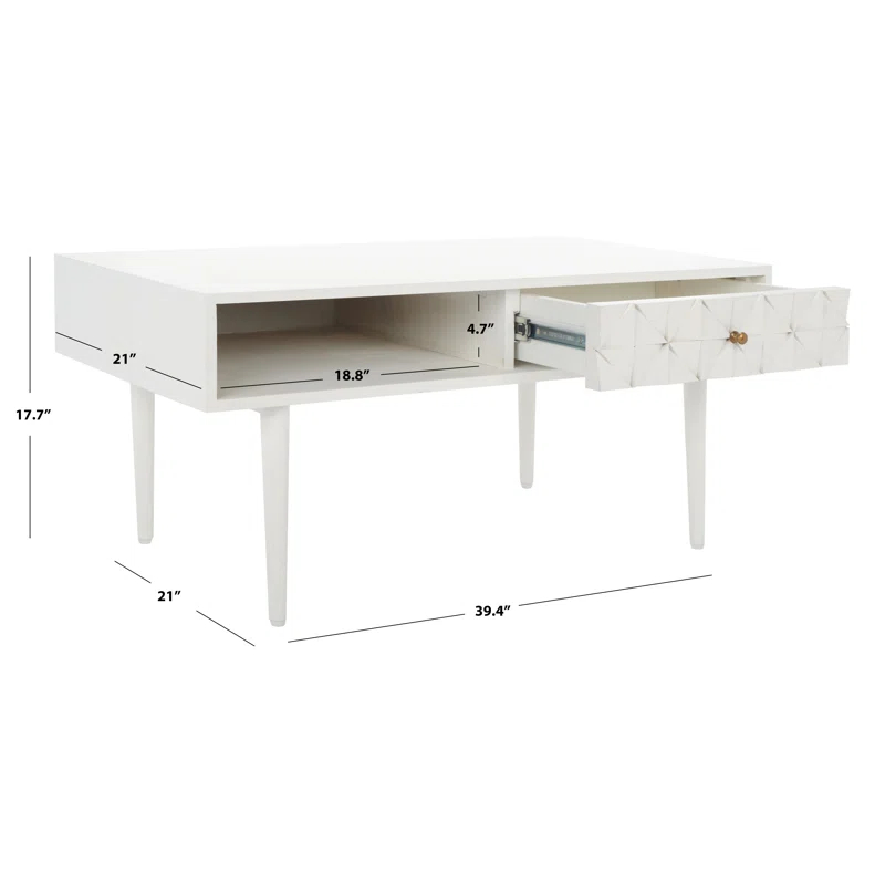 George Oliver Lilyth Solid Wood Coffee Table