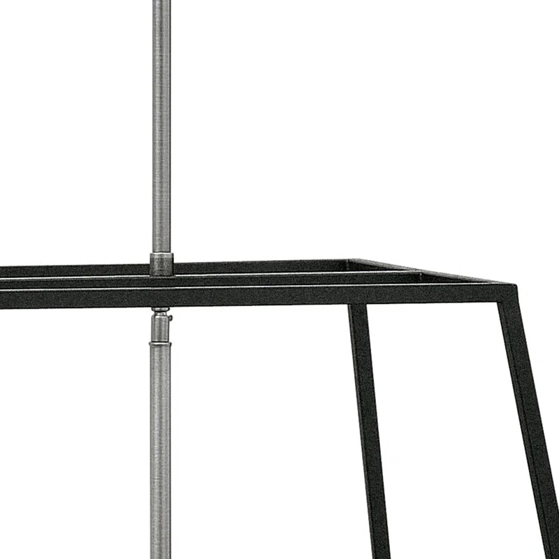 Hinkley Burley Oak 4 - Light Lantern Geometric Chandelier