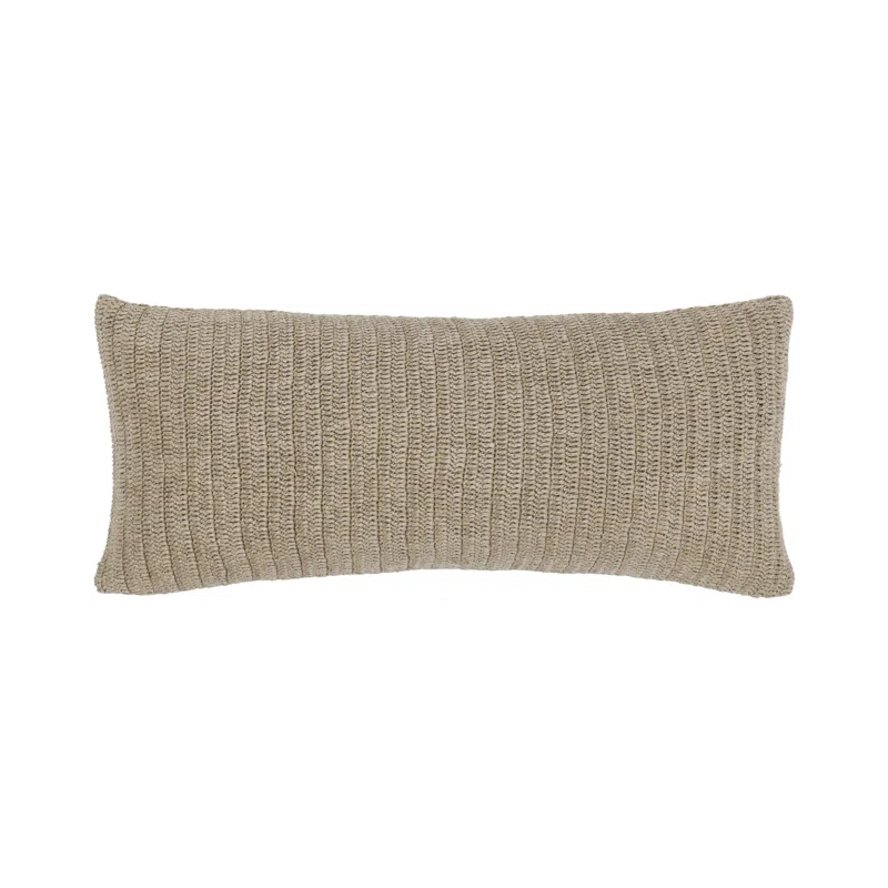 Villa by Classic Home Nakeya Knitted 16"x36"  Throw Pillow