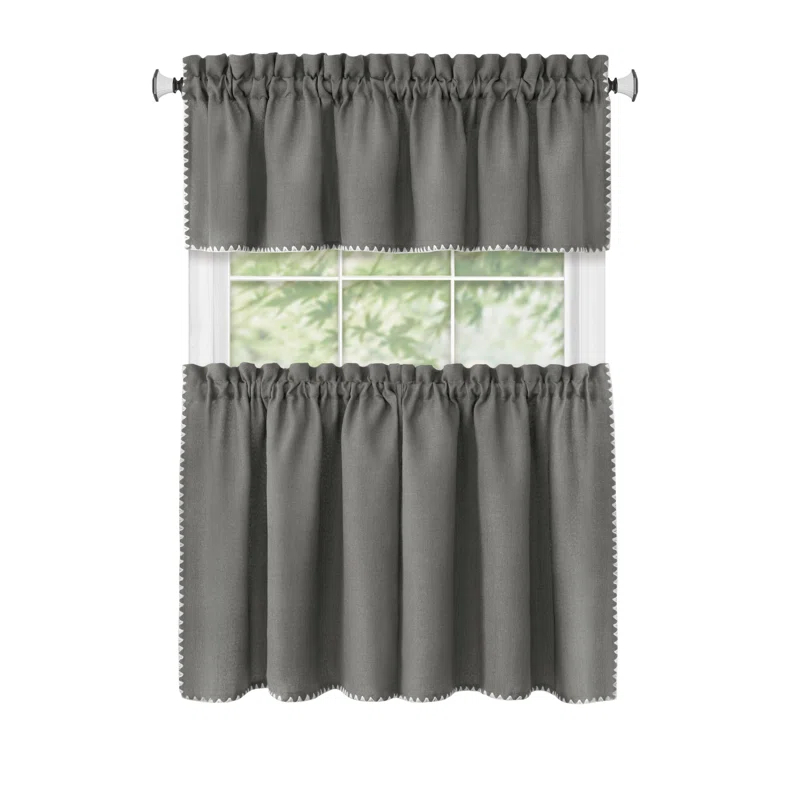 Achim Importing Co Tailored 58'' W Kitchen Curtain