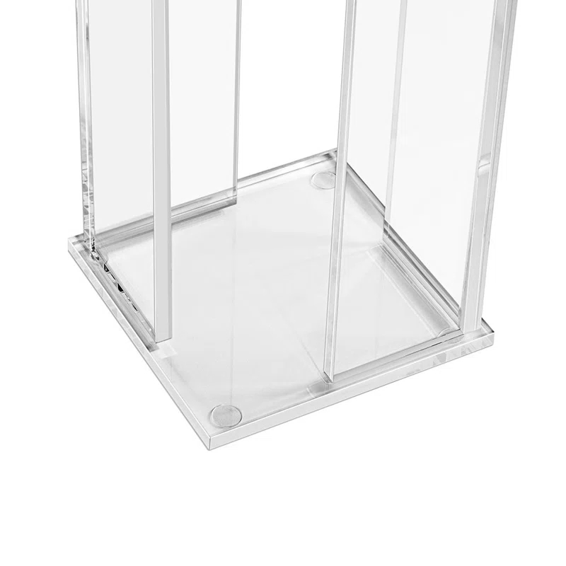Interlude Mercer Glass Top End Table