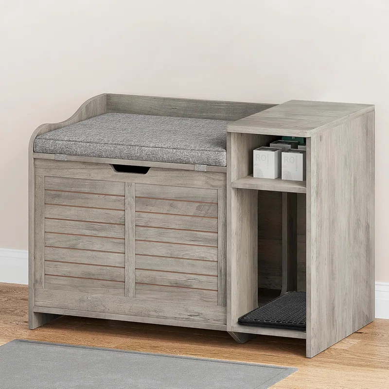 Archie & Oscar™ Cat Litter Box Enclosure Furniture, Cat Washroom Hidden Furniture