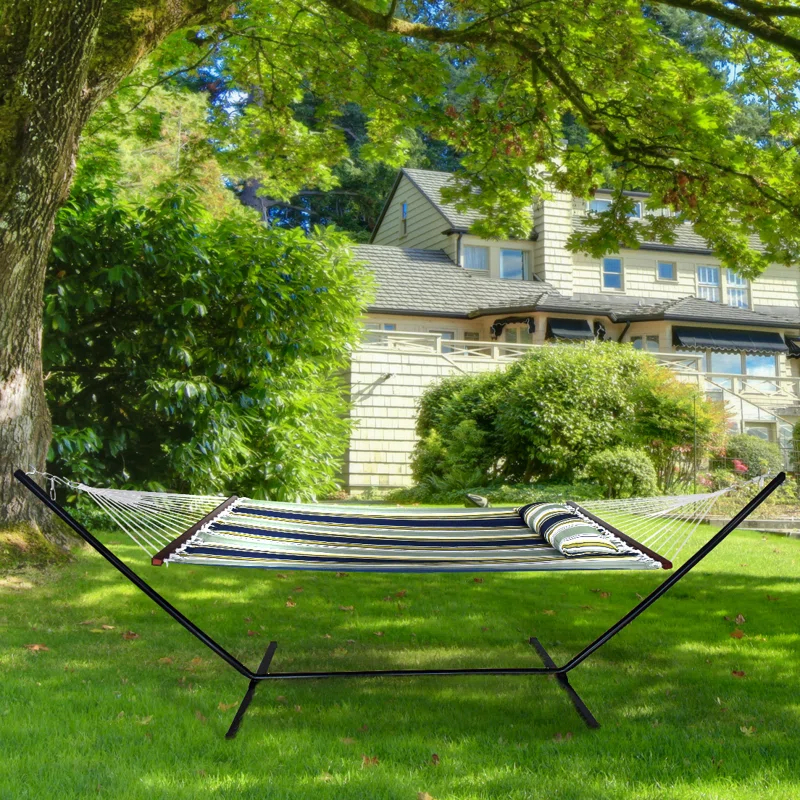 Sorbus 2-Person Quilted Fabric Hammock With Stand